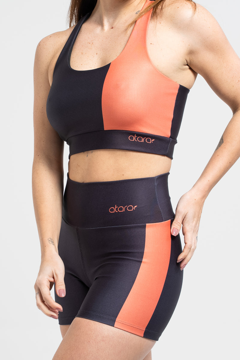 Shorts Orange Side - atarafitness