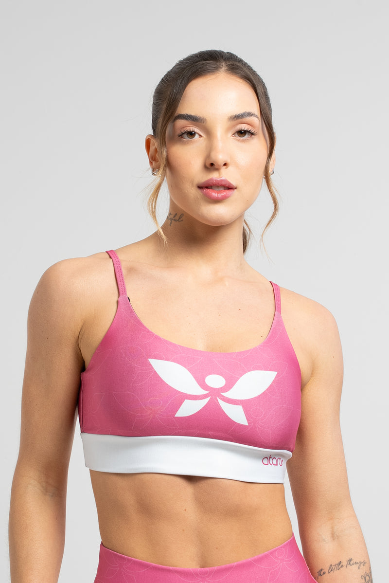 Top Alcinha Born To Win Pink - atarafitness