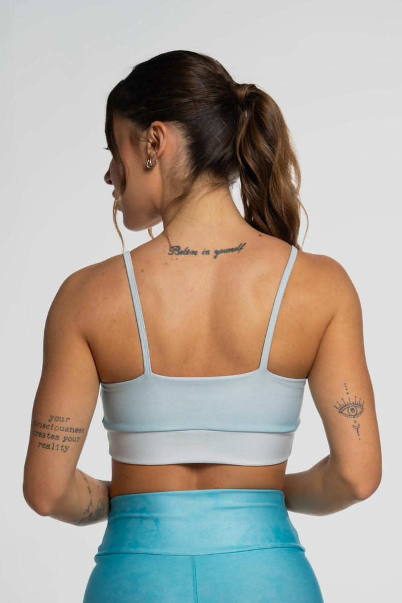 Top Alcinha Divina Degradê Azul Claro - atarafitness