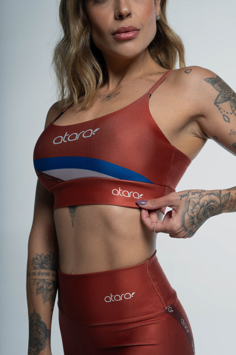 Top Alcinha Long Brown - atarafitness