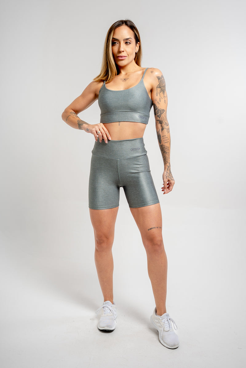 Top Alcinha Mescla Verde Escuro - atarafitness