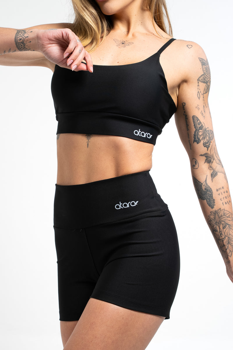 Top Alcinha Preto Liso Básico - atarafitness