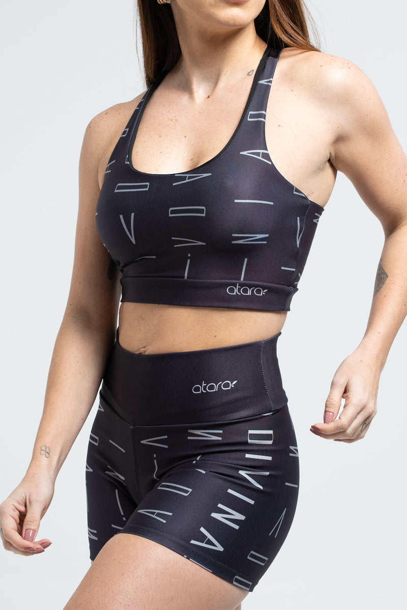 Top Estampa Divina Preto - atarafitness