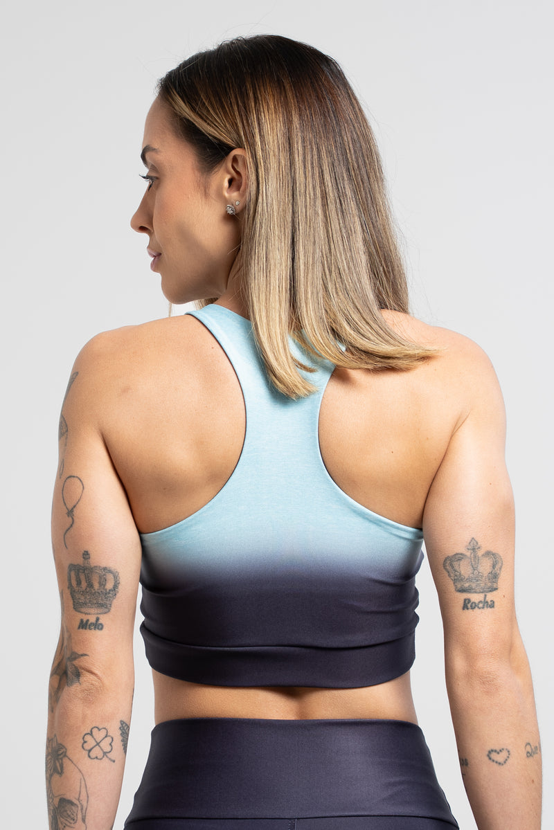 Top Estampa Immersion Azul - atarafitness