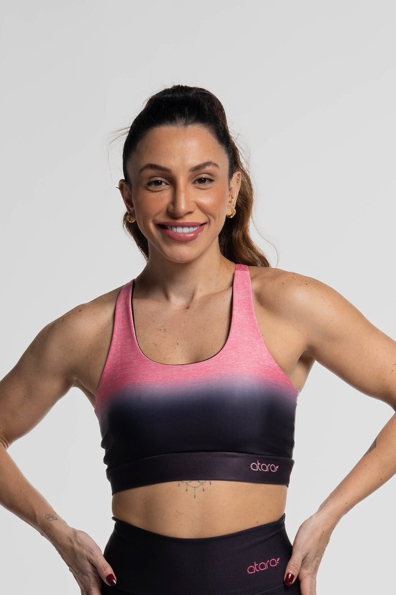 Top Estampa Immersion Rosa - atarafitness