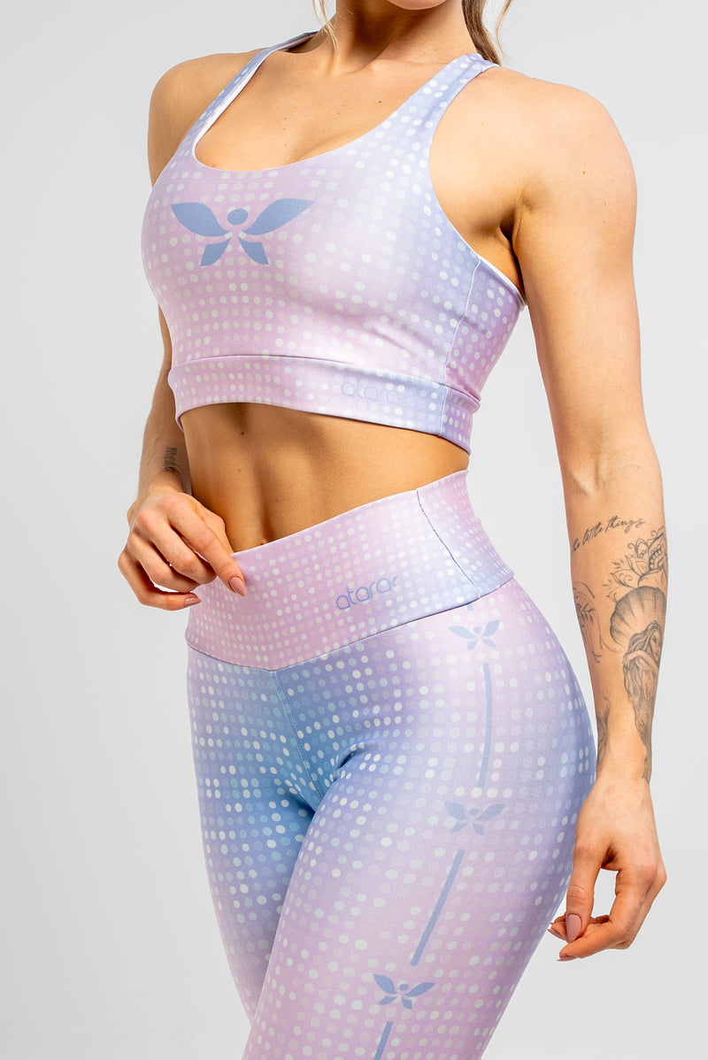 Legging Estampa Localizada Poá Brilho - atarafitness