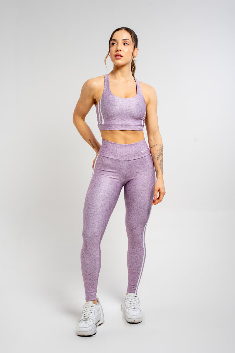 Top Estampa Localizada Texture Violet - atarafitness