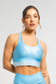 Top Nadador Estampa Mescla Azul