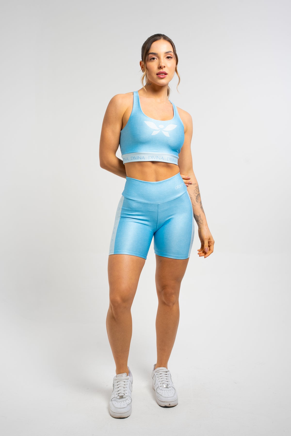 Top Estampa Mescla Azul - atarafitness
