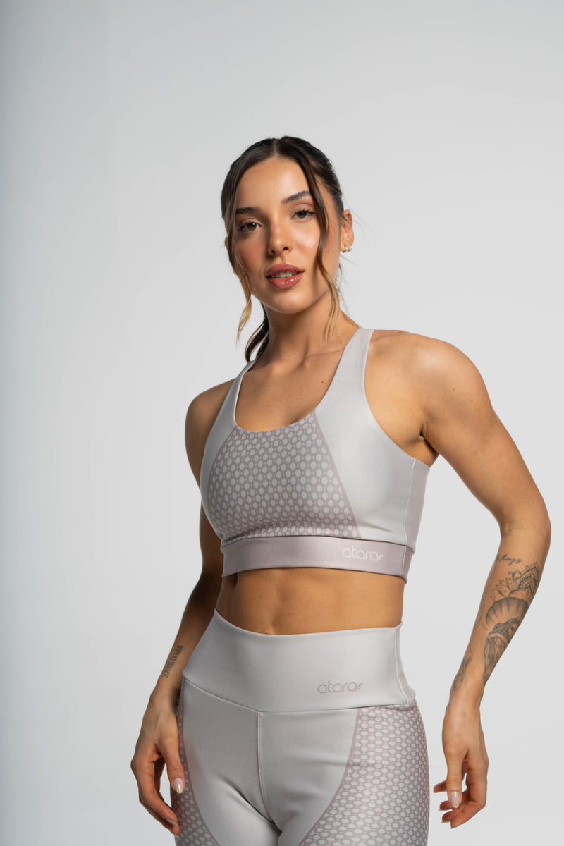 Top Estampa Renda Dourada - atarafitness