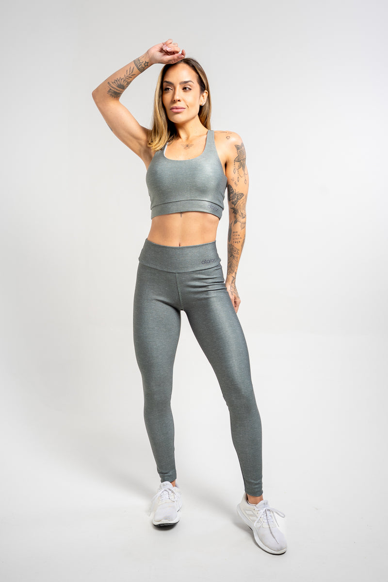 Top Mescla Verde Escuro - atarafitness