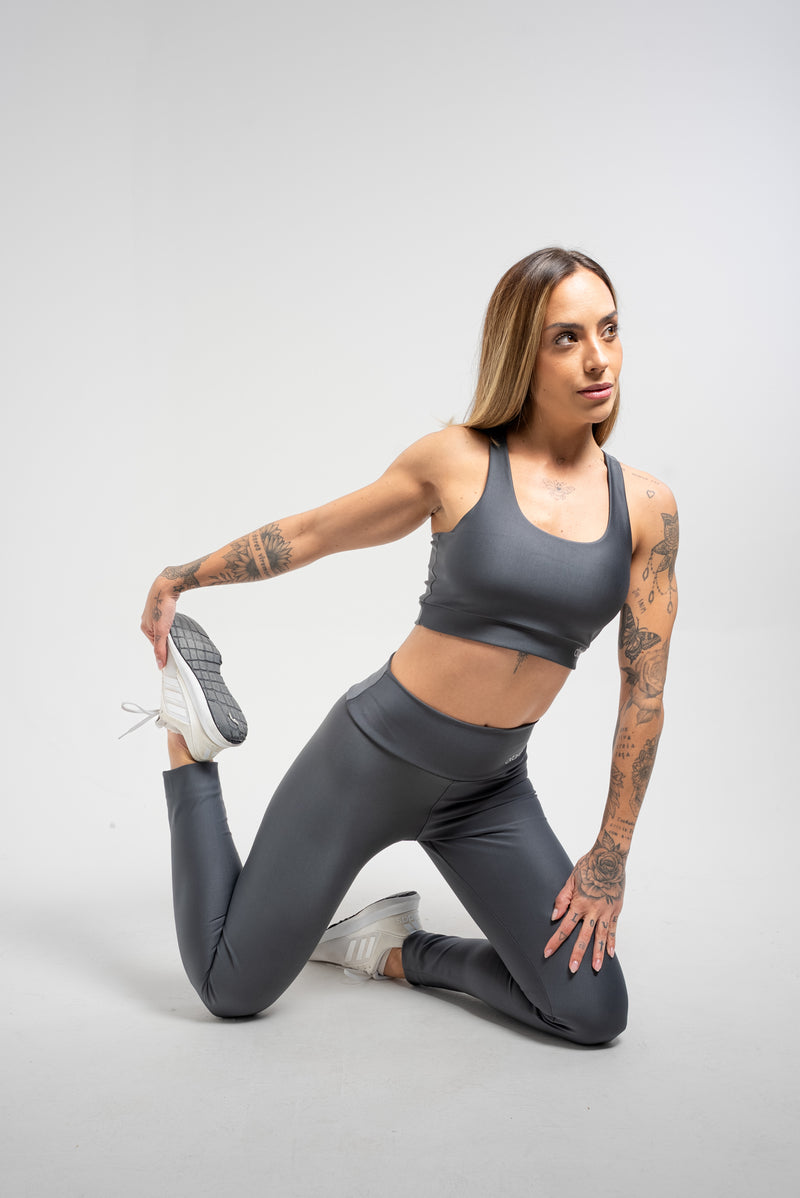 Top Nadador Básico Liso Chumbo - atarafitness