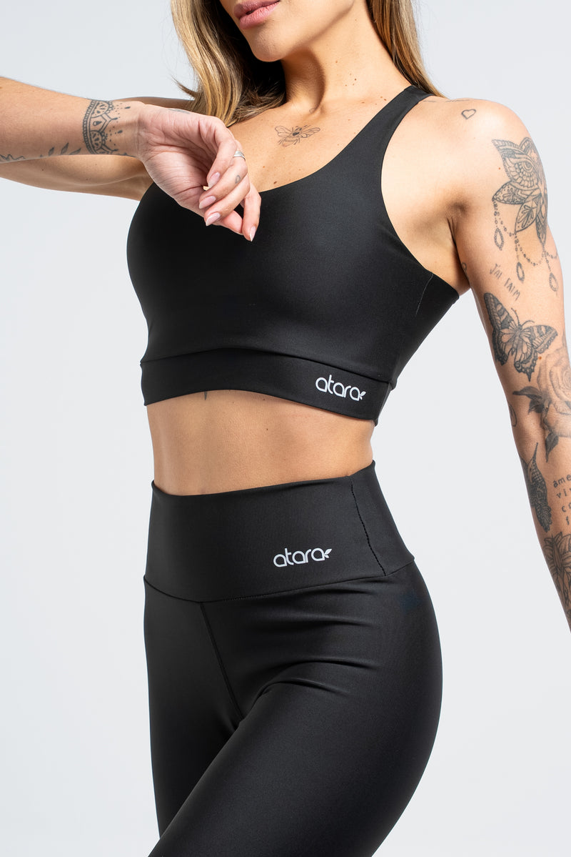 Top Nadador Básico Liso Preto - atarafitness