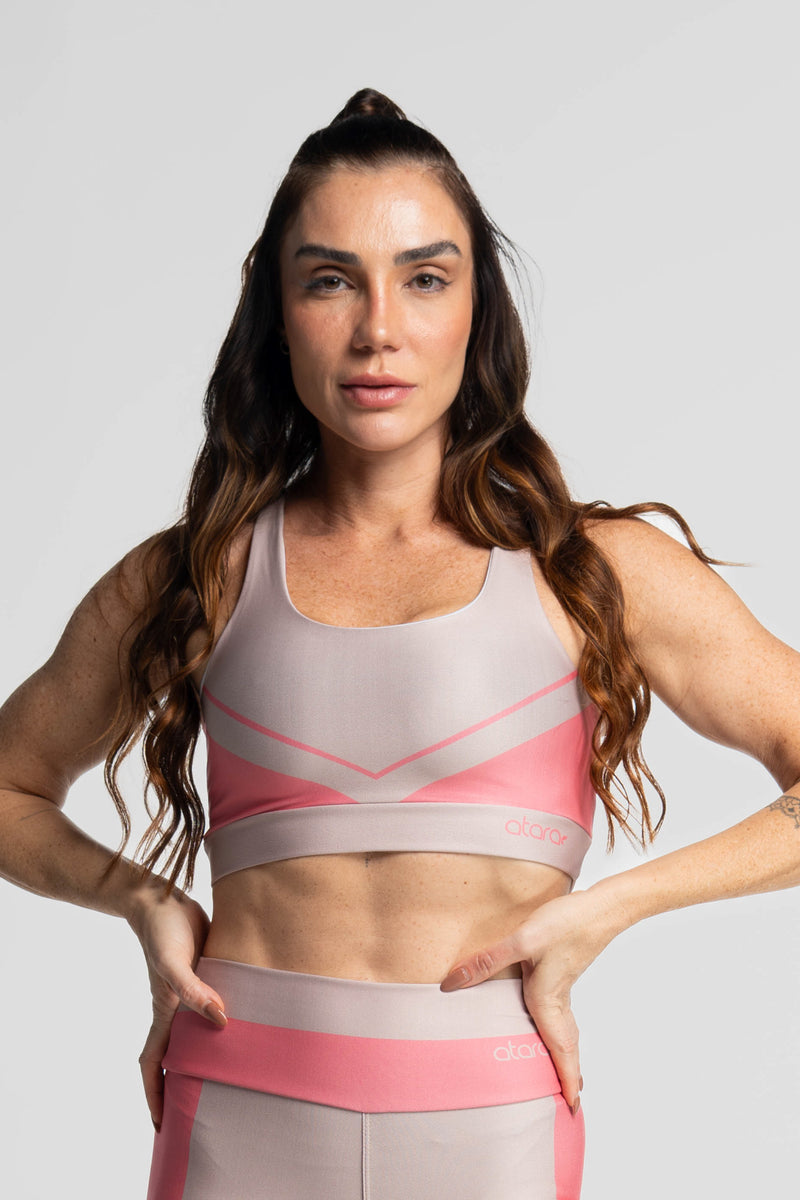 Top Nadador Cursiva Rosa - atarafitness