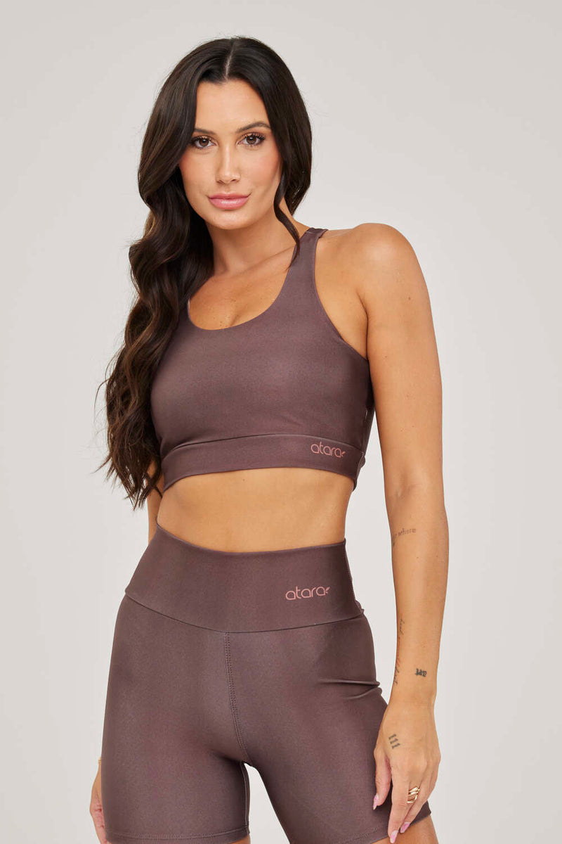 Top Nadador Lisa Marrom - atarafitness