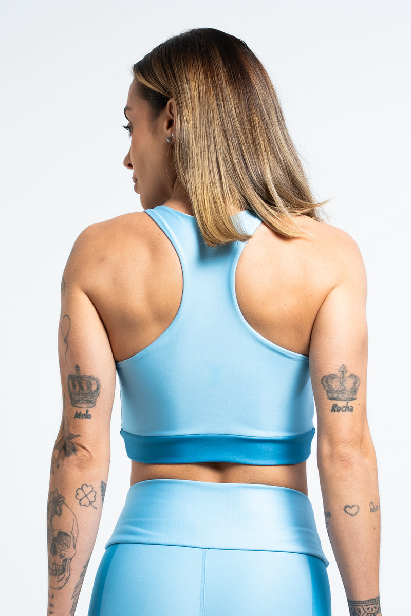 Top Nadador Três Cores Azul - atarafitness